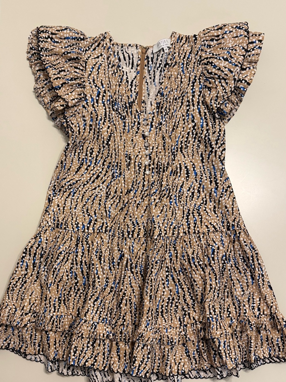Hunter Bell Virginia Dress Snowy Animal Print XS EUC - Picture 2 of 11